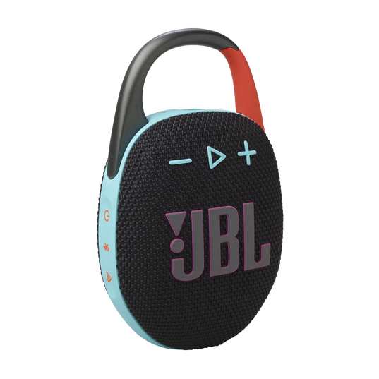 JBL Clip 5 - Black and Orange - Ultra-portable waterproof speaker - Hero